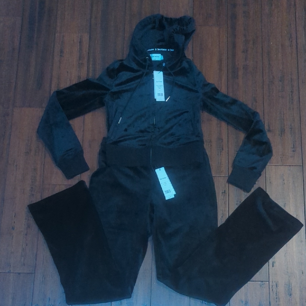 Juicy Couture Black Velour Jumpsuit Size XS And Small  - Please Read Description